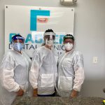 Staff wearing PPE 2 Flagler Dental Clinic of Miami
